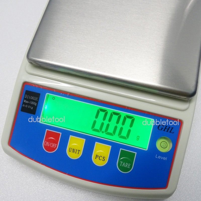 เครื่องชั่งดิจิตอล เครื่องชั่งทองดิจิตอล ทศนิยม2ตำแหน่ง Digital Scale 1000g/0.01g รุ่นDJ1002C ยี่ห้อGHL