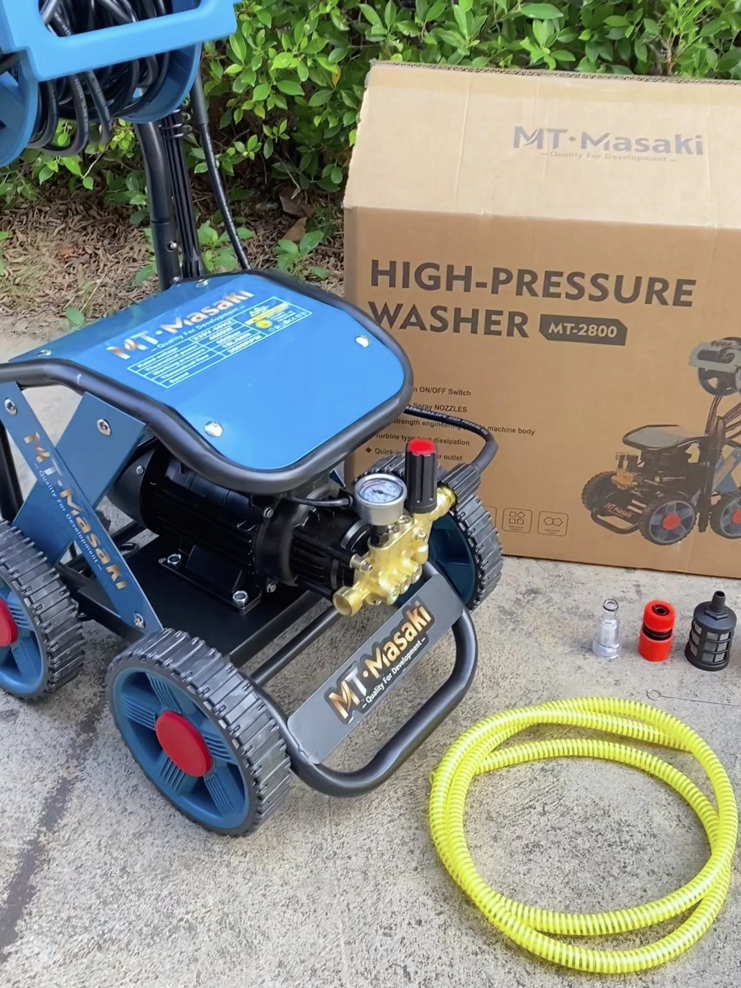 เครื่องฉีดน้ำแรงดันสูงล้อลาก ยี่ห้อ MASAKI รุ่น MT-2800