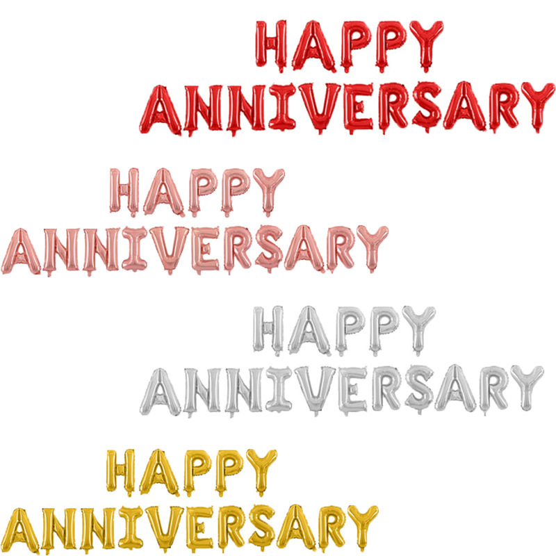 ฟอยล์เซท HAPPY ANNIVERSARY ขนาด 16'' A