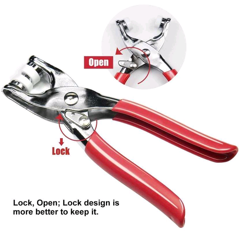 คีมตาไก่ ชุดตอกพร้อมกระดุม 9.5 มม จำนวน 200 ชิ้น