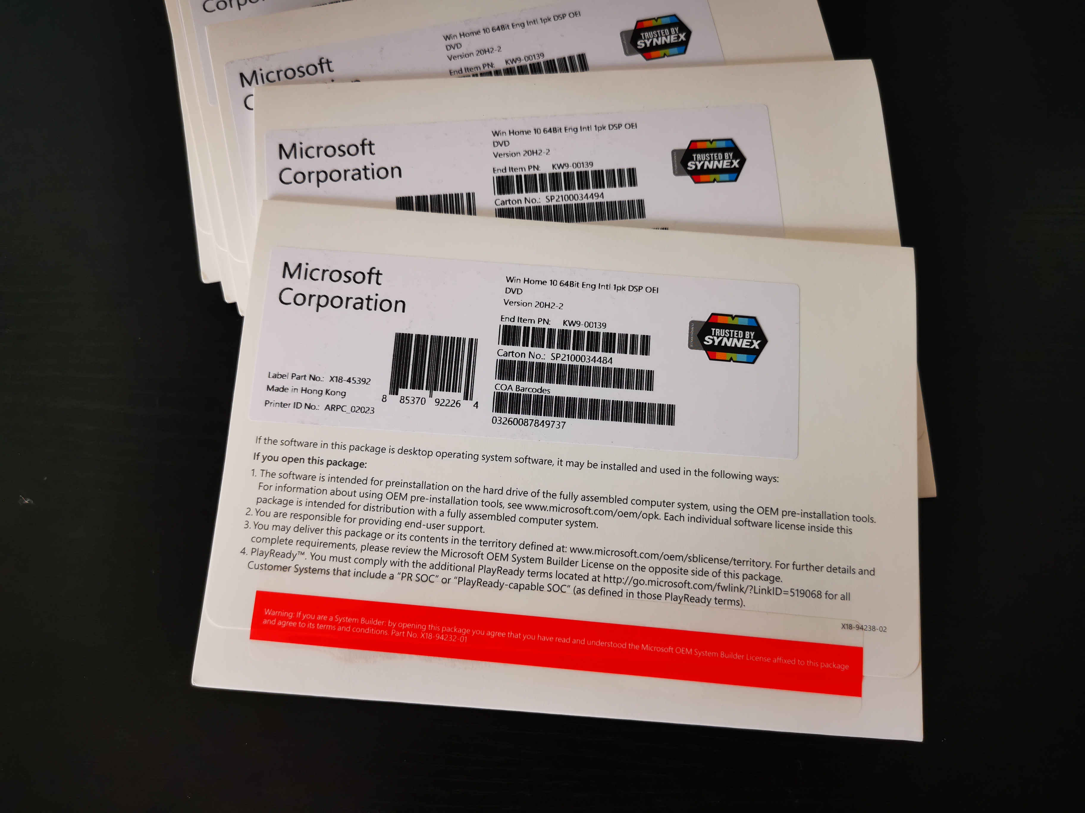 Windows 10 Home 64 Bit (OEM) KW9-00139