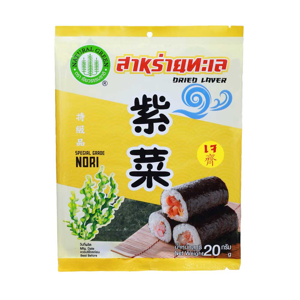 ROASTED LAVER - สาหร่ายทะเลถุงกลาง (ห่อข้าวญี่ปุ่น)