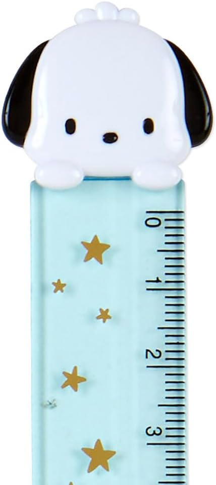 Sanrio Characters ruler Pochacco โปเชโกะ ไม้บรรทัด รวมตัวละครซานริโอ้ ของแท้จาก shop sanrio ญี่ปุ่น 15 cm