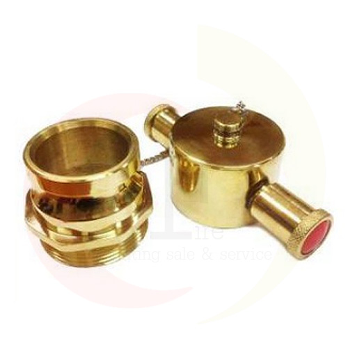 ข้อต่อสวมเร็วหัวรับน้ำดับเพลิงและฝาปิดพร้อมโซ่ ขนาด 2.5นิ้ว เกลียวNH (ข้อต่อ8เหลี่ยม)