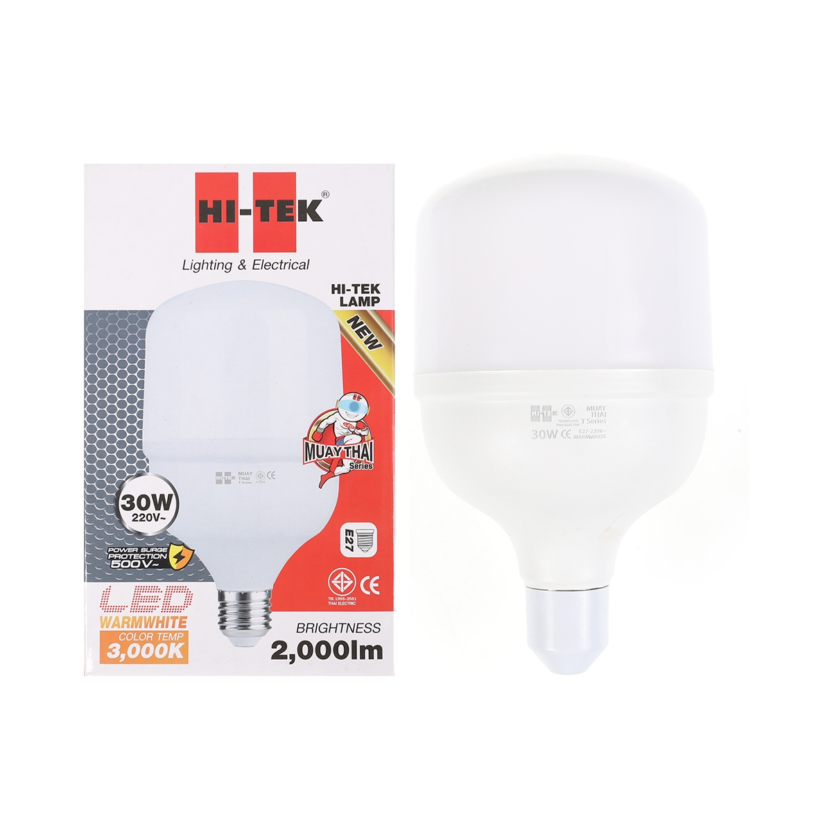 HI-TEK หลอดไฟ LED 30 วัตต์ มวยไทย Series High Watt (Warm White)