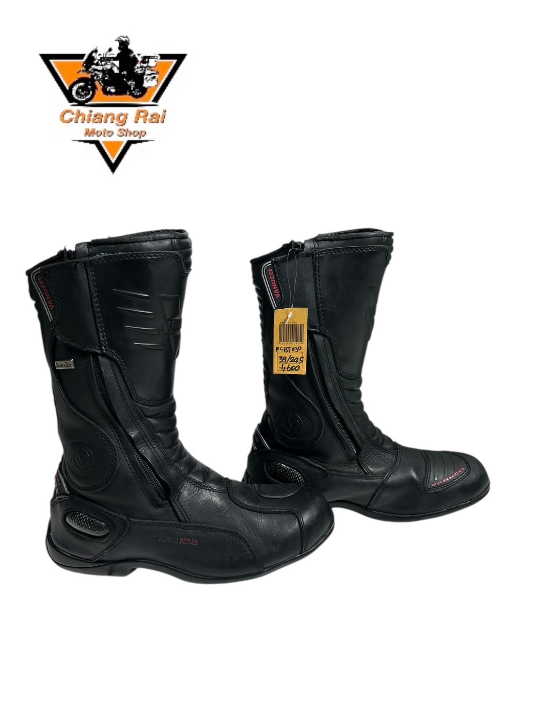 รองเท้าขี่มอเตอร์ไซด์( มือสอง) RCBT-030 Size ขนาดจากป้าย 39:EUR / 6:UK / 24.5:Cm.(Vanucci)