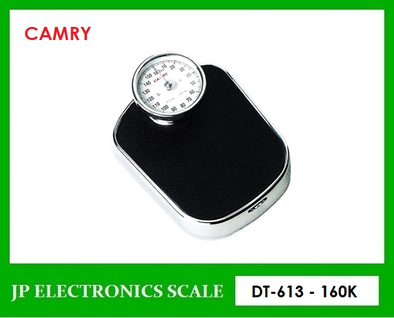 เครื่องชั่งน้ำหนักบุคคลแบบเข็ม160กิโลกรัม เครื่องชั่งน้ำหนักแบบเข็ม160กิโล เครื่องชั่งน้ำหนักเข็ม160kg เครื่องชั่งน้ำหนักคน160กิโล ตาชั่งน้ำหนักคน160กิโล เครื่องชั่งน้ำหนักคนระบบสปริง ชั่งน้ำหนักได้160kg ค่าละเอียด 1kg ยี่ห้อ CAMRY รุ่น DT613
