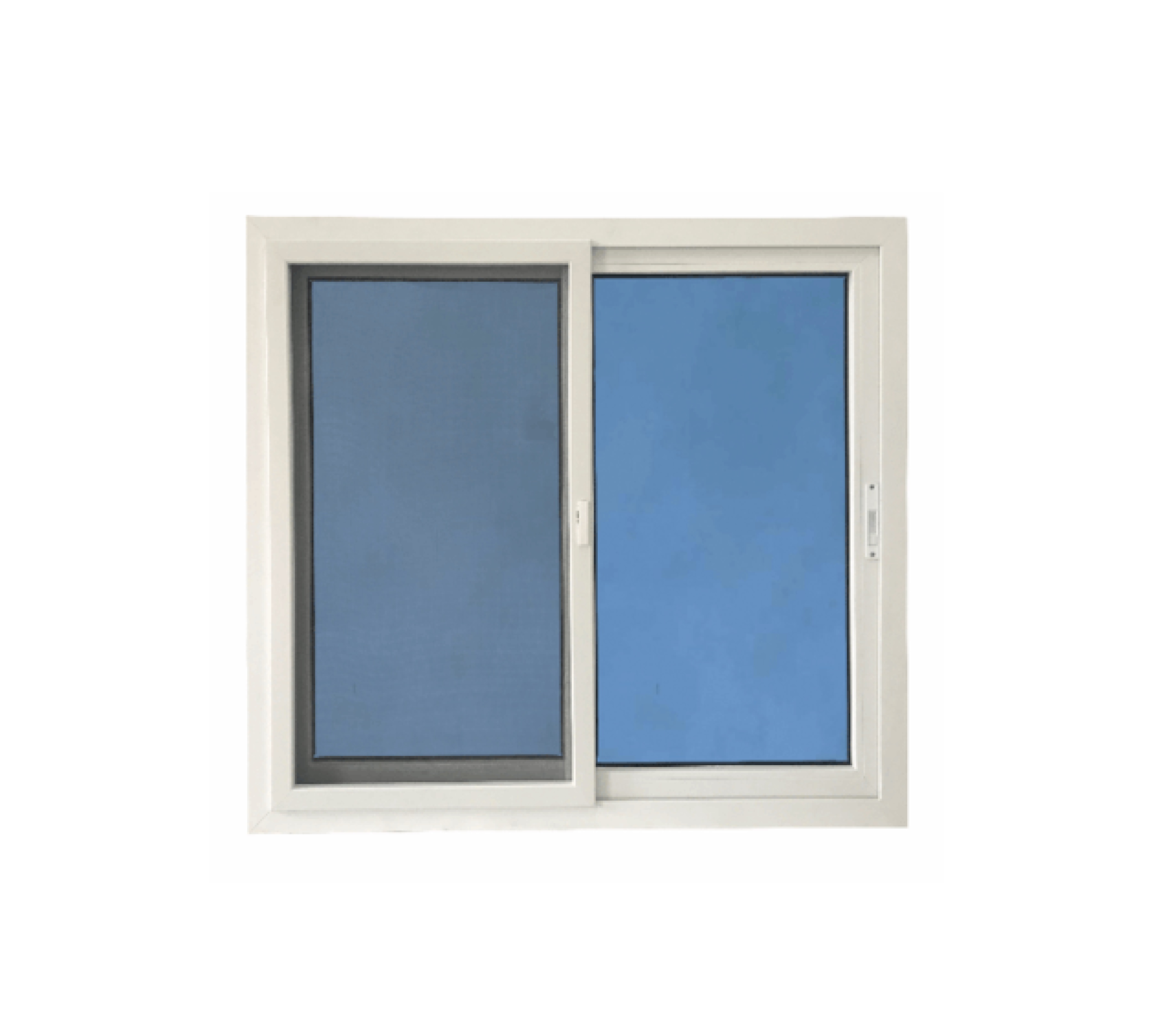 WELLINGTAN หน้าต่างไวนิล บานเลื่อน SS (กระจกสีฟ้าสะท้อนแสง) RBW001 120x110ซม.