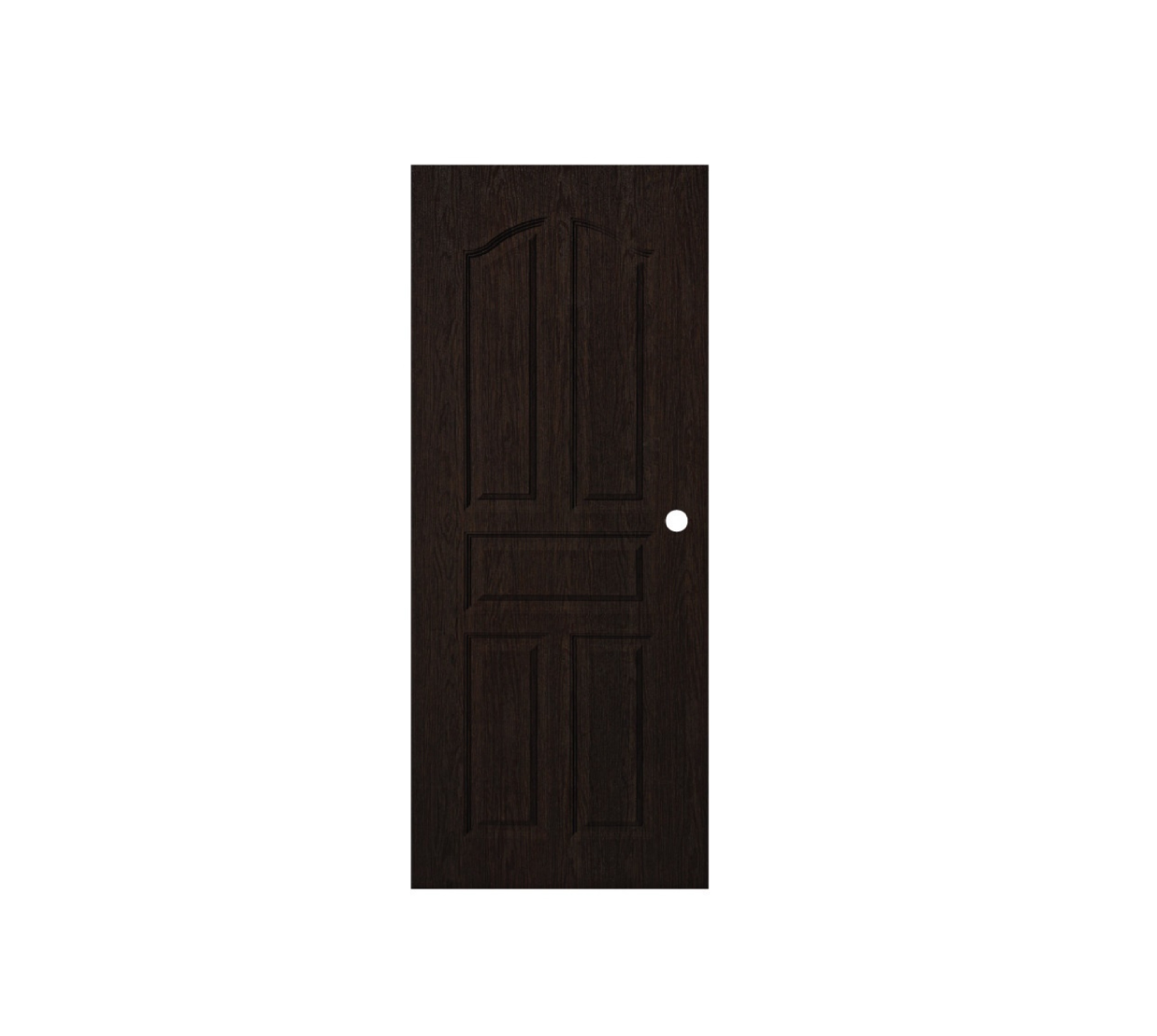 WELLINGTAN ประตูยูพีวีซี บานทึบ 5ฟักปีกนก REVO LWNR001 80x200ซม. BROWN WENG