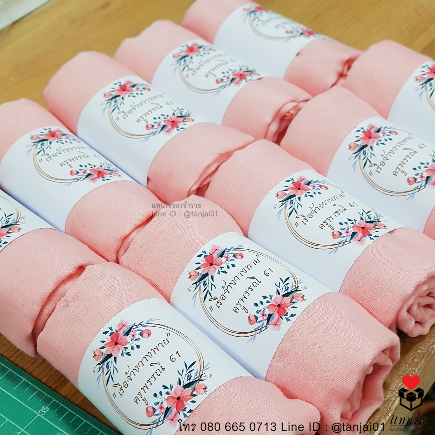ของชำร่วยงานแต่งงาน ไอเดียของชำร่วย ผ้าพันคอ ของชำร่วยผ้าพันคอ ของชำร่วยผ้าพันคอสีพาสเทล ราคาส่ง ราคาถูก 03