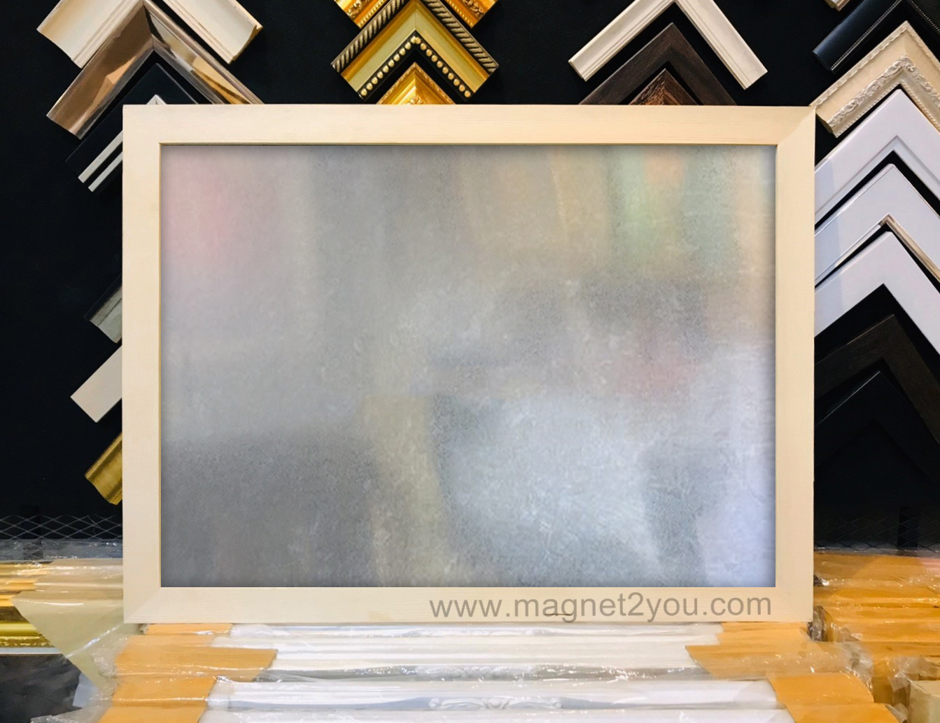 กระดานบรอนซ์ 60x80 ติดผนังเลือกสีกรอบได้