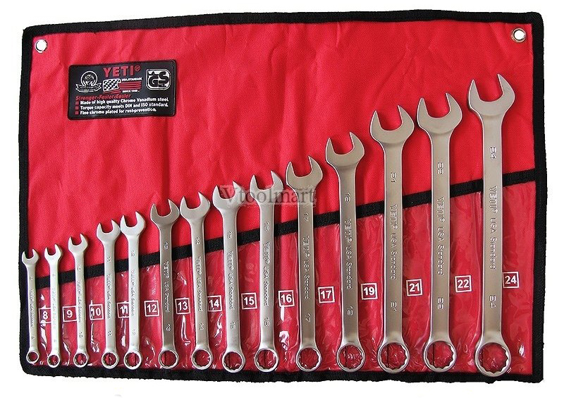 ประแจแหวนข้างปากตาย YETI 8-24 mm