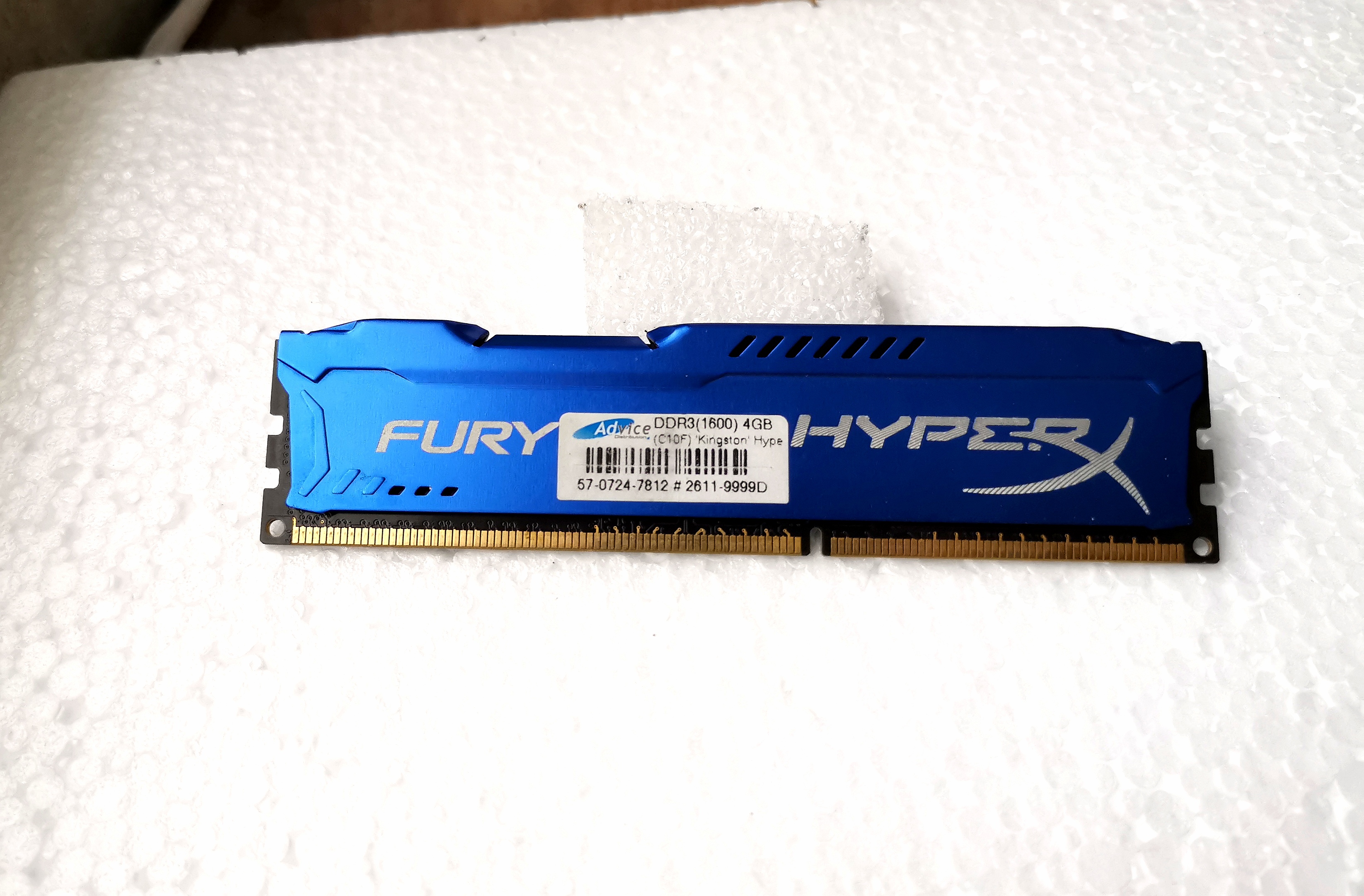 Ram Hyper X Fury DDR3 4G Bus1600