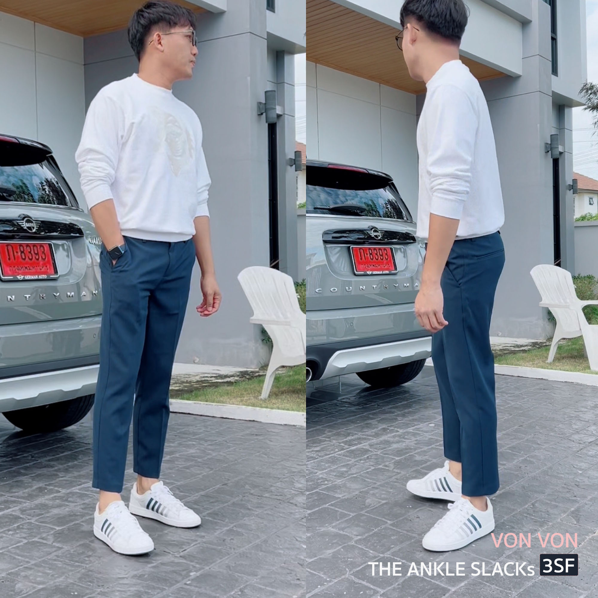 [VON VON] THE ANKLE SLACKs 3 Slim Fit ทรงกระบอกเล็ก