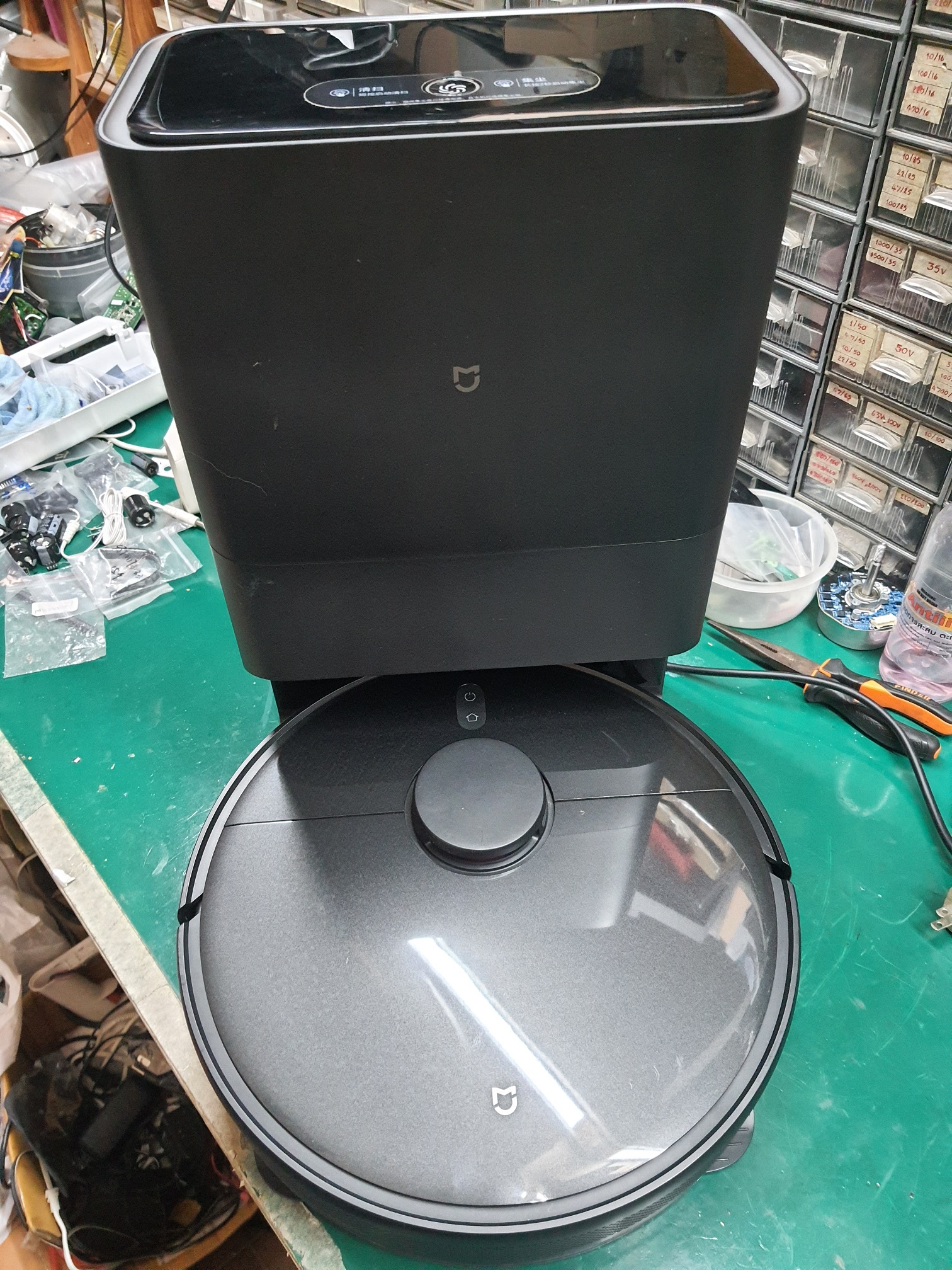 ซ่อมหุ่นยนต์ดูดฝุ่น ยี่ห้อ Xiaomi Mijia รุ่น JCZ2101 อาการน้ำไม่ออกและไม่ดูดฝุ่น