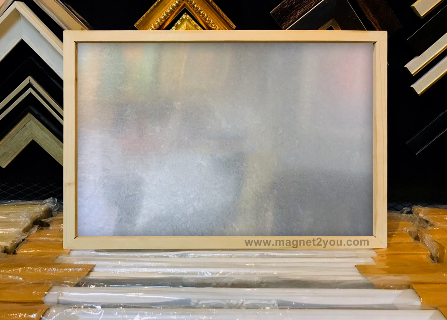 กระดานบรอนซ์ 40x60 ติดผนังเลือกสีกรอบได้