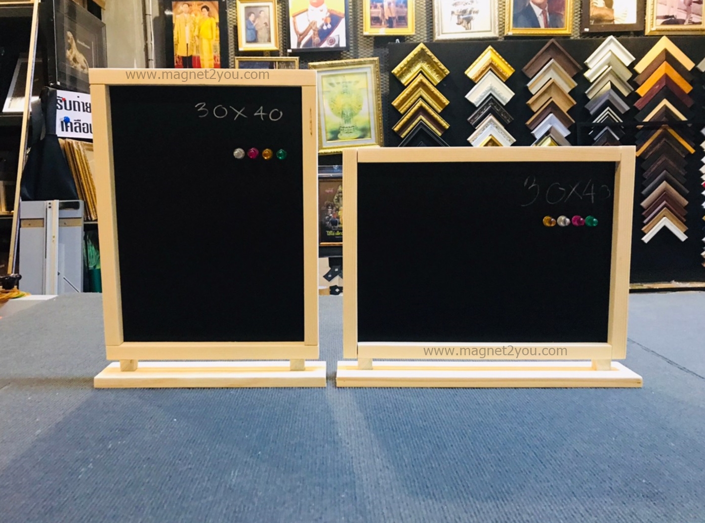 กระดานดำตั้งโต๊ะ(ตรง) 30x40 CM