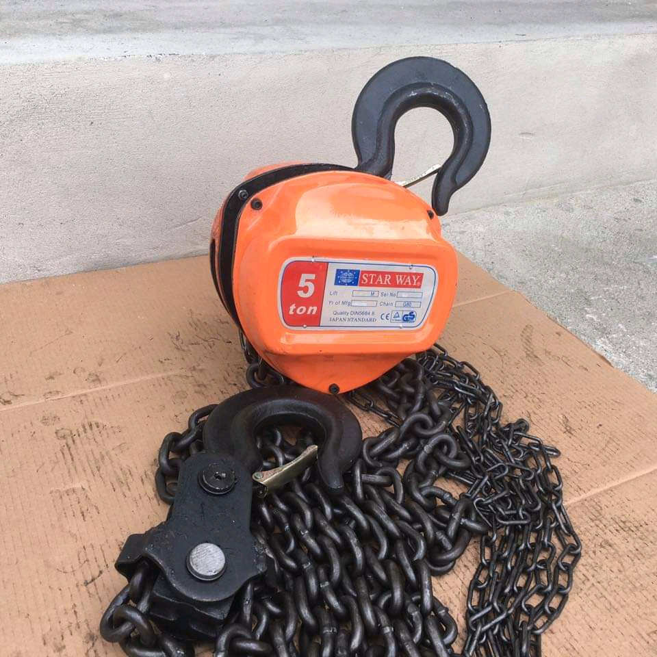 รอกโซ่ 5 ตัน ยี่ห้อ Star Way แบบเหลี่ยม ยาว 3 เมตร