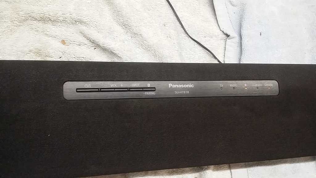 ซ่อมลำโพงซาวด์บาร์ ยี่ห้อ PANASONIC รุ่น SU-HTB18 อาการเครื่องเปิดไม่ติด