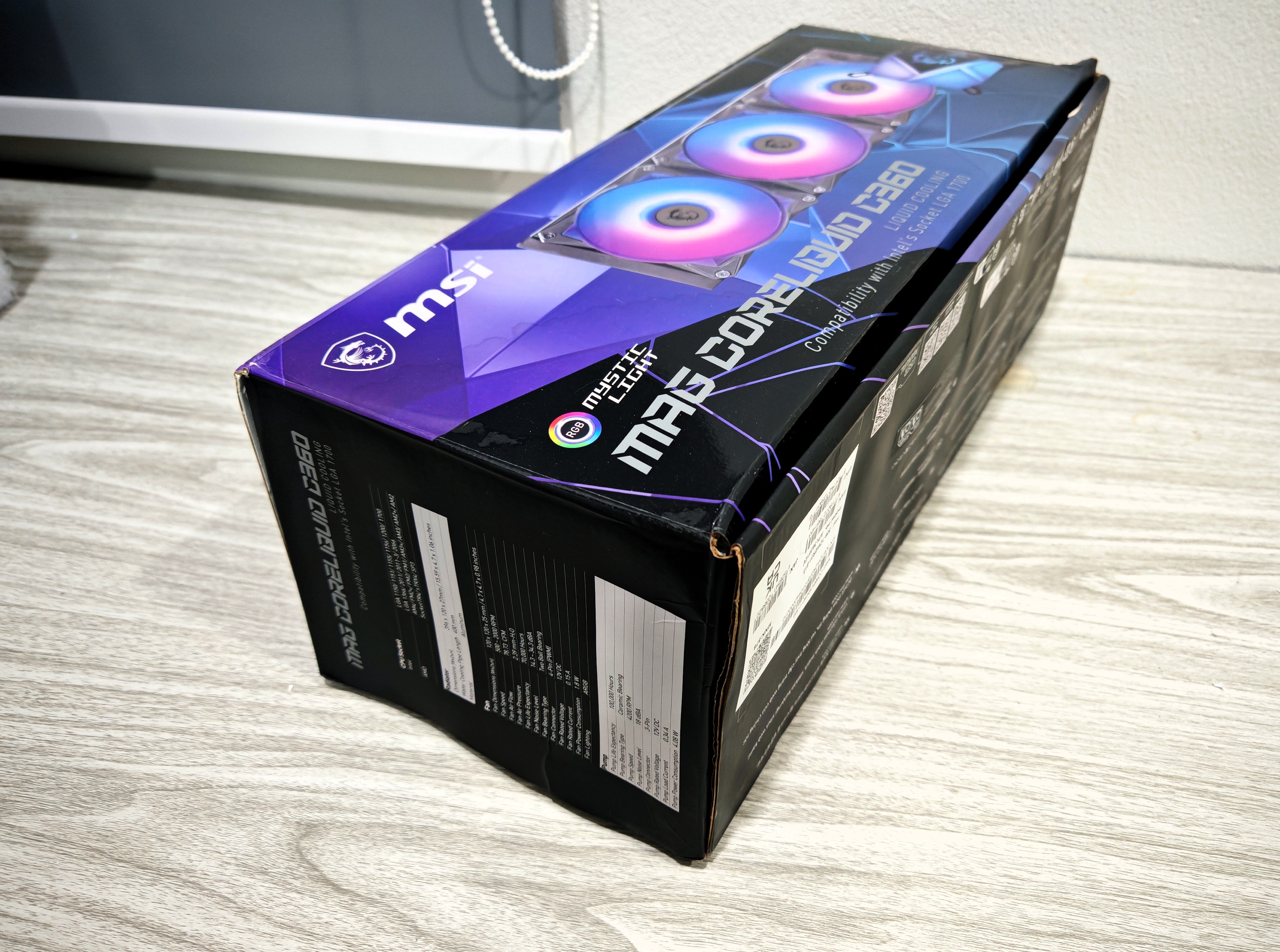 CPU Liquid Cooling MSI MAG Coreliquid C360 ARGB มีตำหนิที่กล่องนอก