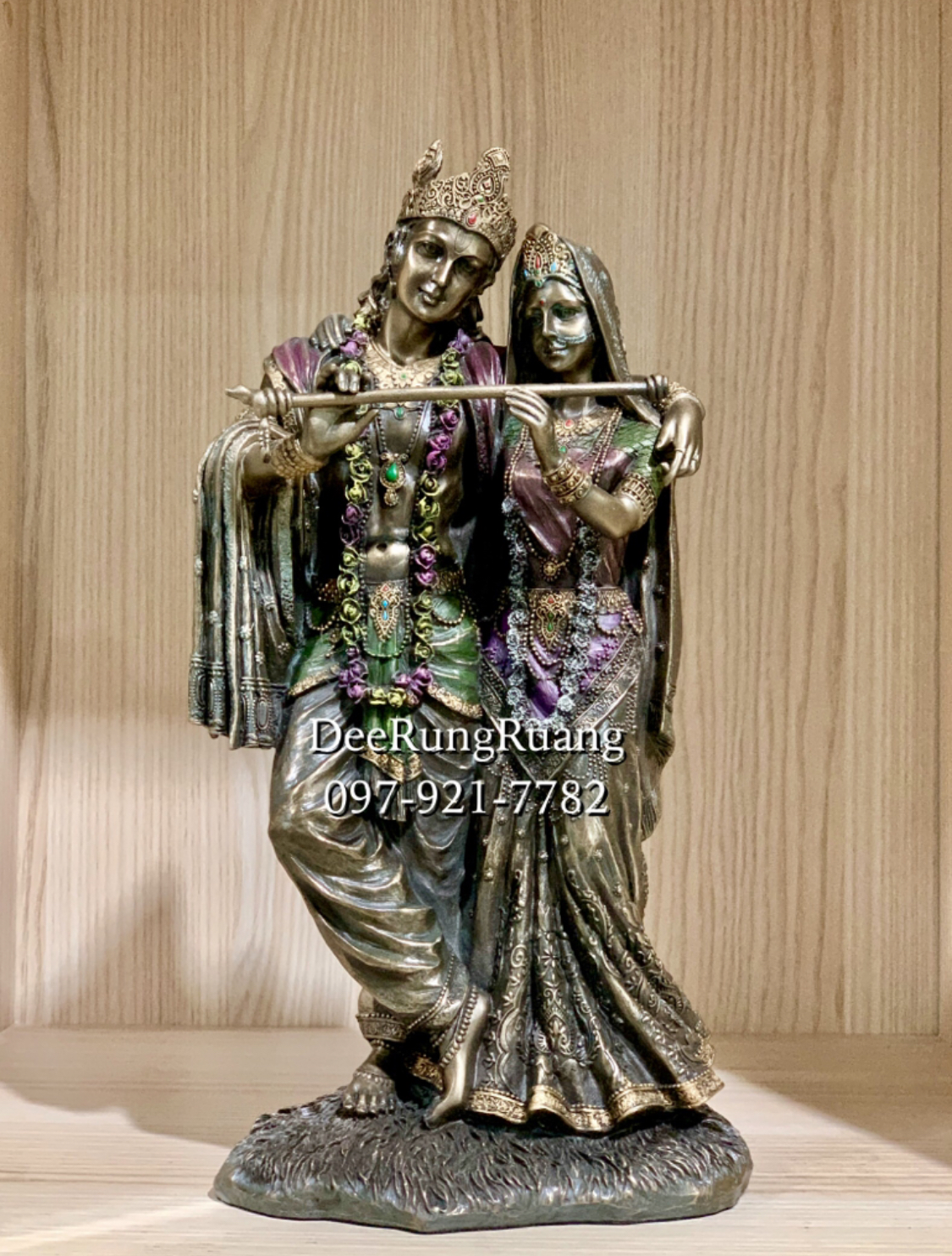 พระกฤษณะ และ พระแม่ราธา ***ไม่ใช่ทองเหลือง..Cold Cast Bronze***