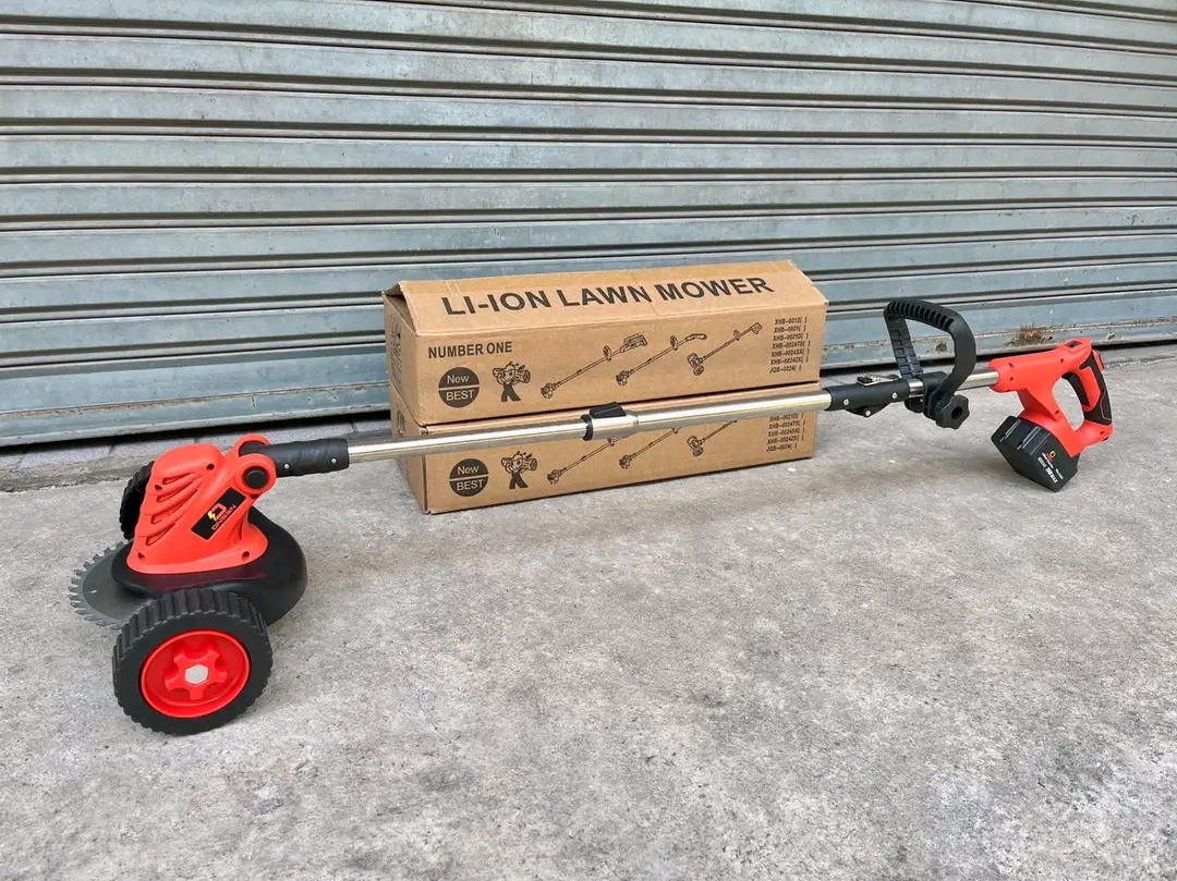 เครื่องตัดหญ้าไร้สายพับได้ รุ่น 256V ยี่ห้อ Onsen พร้อมล้อ