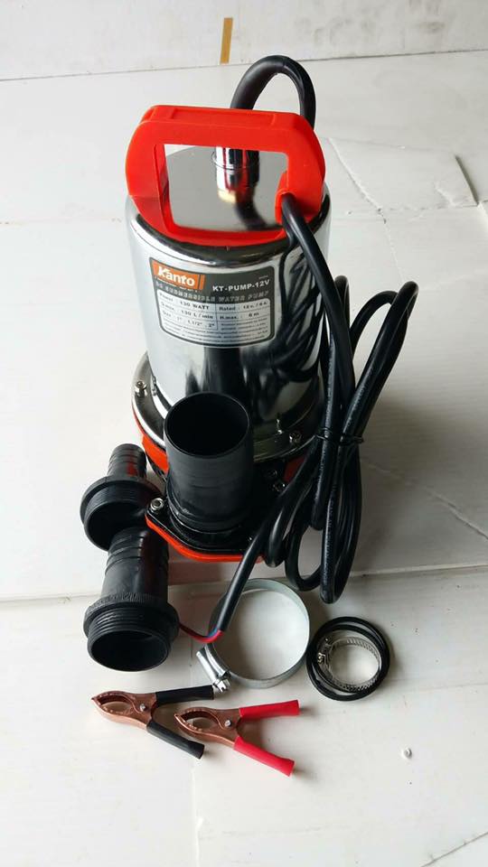 ปั๊มน้ำแบบแช่(ไดโว่) DC 12V และ 24V สแตนเลส