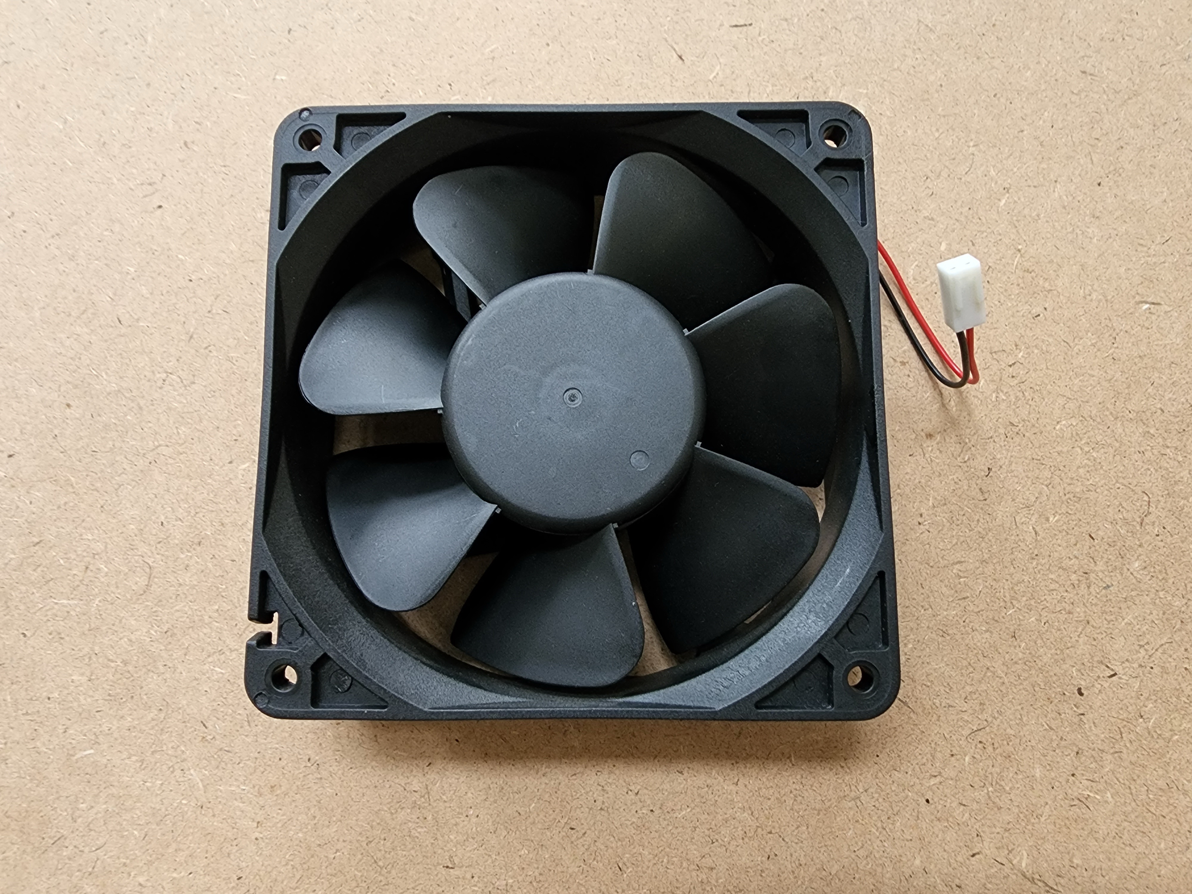 พัดลมอินเวอร์เตอร์ 24VDC 0.32A ลมแรง 2 สาย ขนาด 120x120x38mm