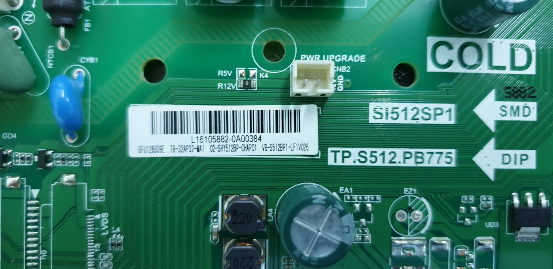 เมนบอร์ด TCL LED32D2920 TP.S512.PB775