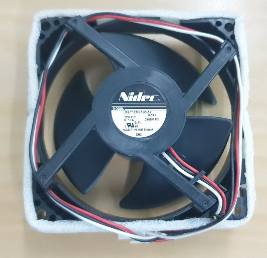 Nidec U92C12MS1B3-52 K091 พัดลมตู้เย็น SAMSUNG 12VDC (มีโฟมด้านข้าง) ขนาด 91.2*91.2 mm