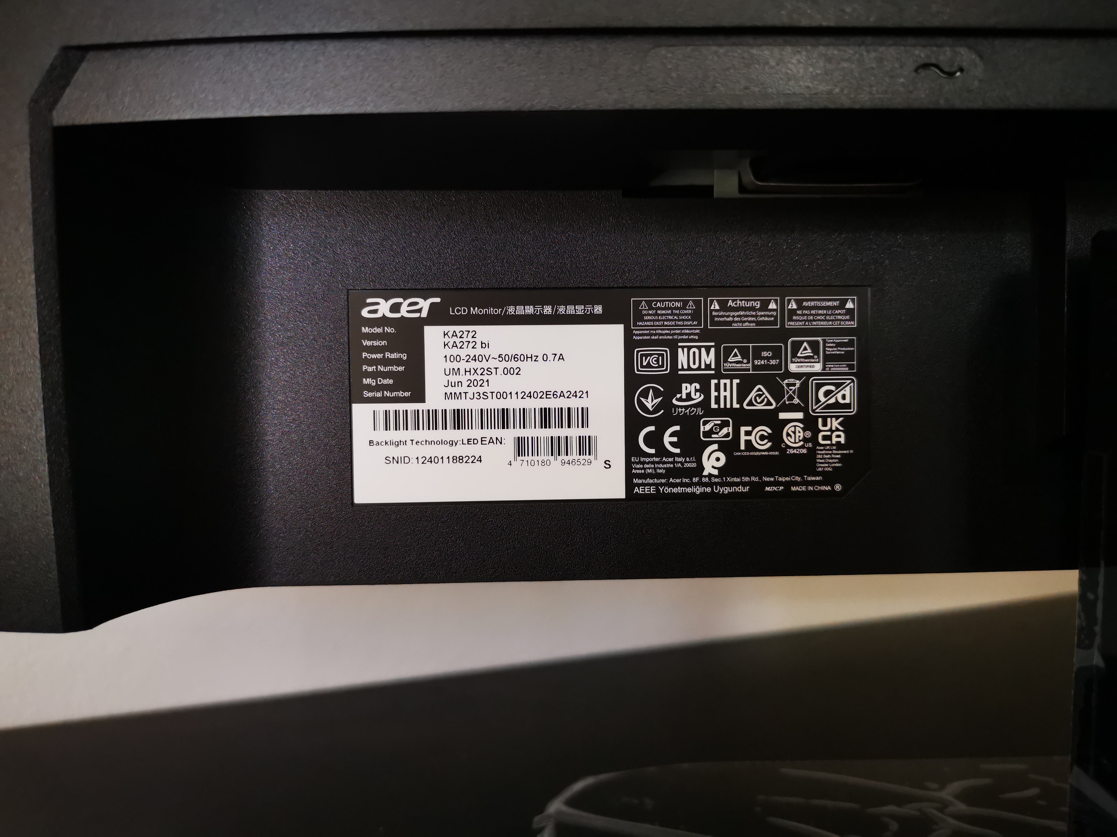 ACER KA272BI IPS 75Hz FREESYNC