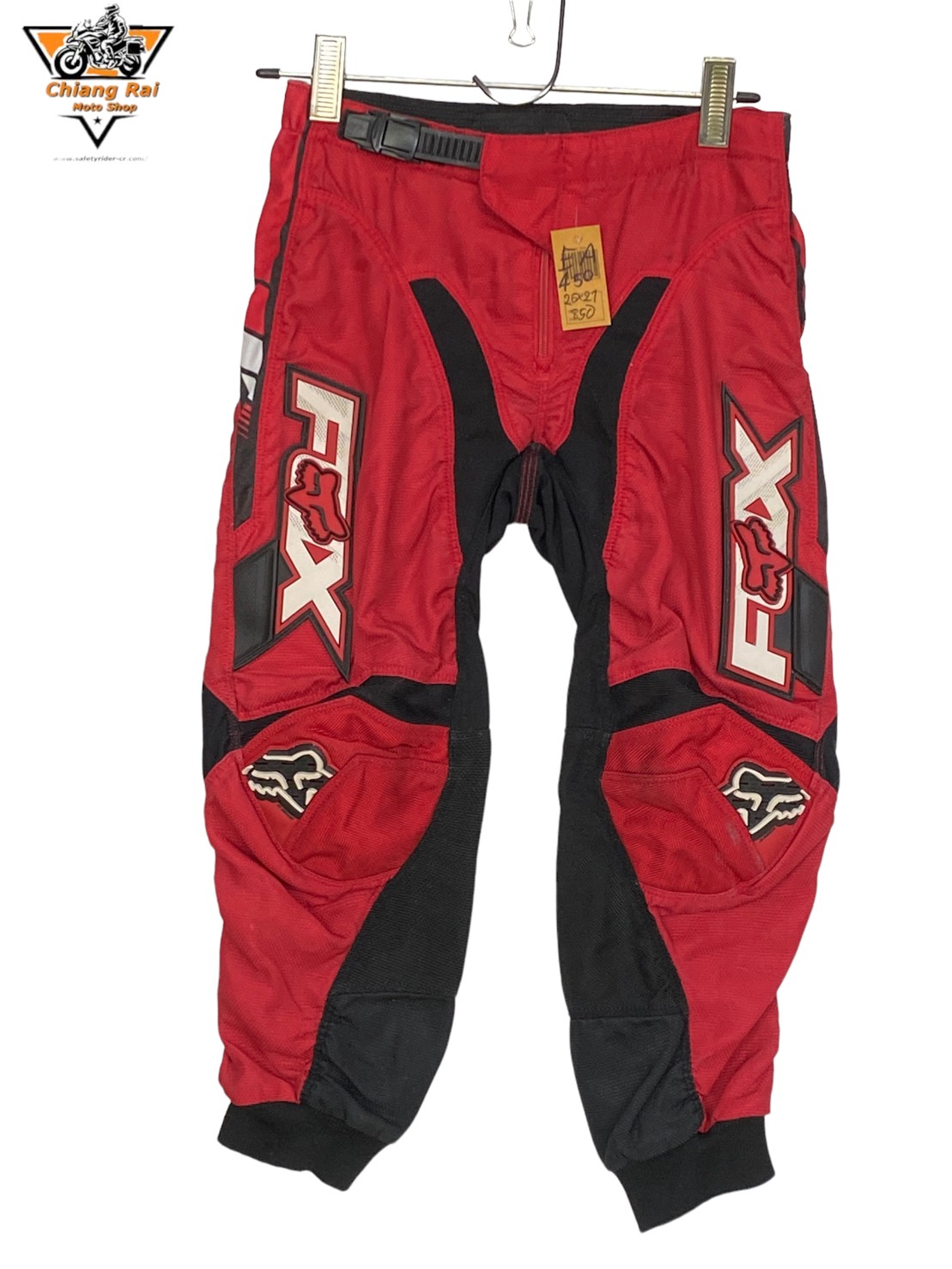 กางเกงขี่มอเตอร์ไซด์ ( มือสอง ) E&A 450: เอว 26" ยาว 21" **FOX**