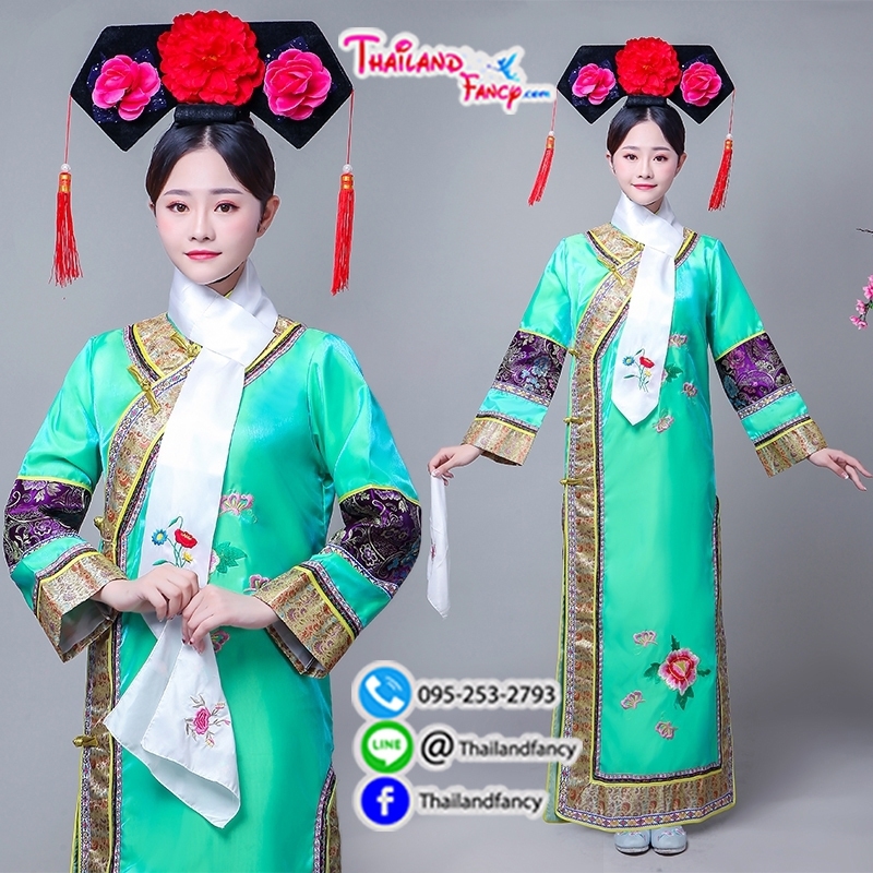 ชุดเช่าแฟนซีผู้หญิง ชุดจีนโบราณ ชุดแฟนซีองค์หญิงกำมะลอ ชุดคู่ฮ่องเต้ ชุดราชวงศ์หนังจีน ชุดไทเฮา เช่าชุดฮองเฮาจีนผู้หญิง สีแดงแต่งลายจีน