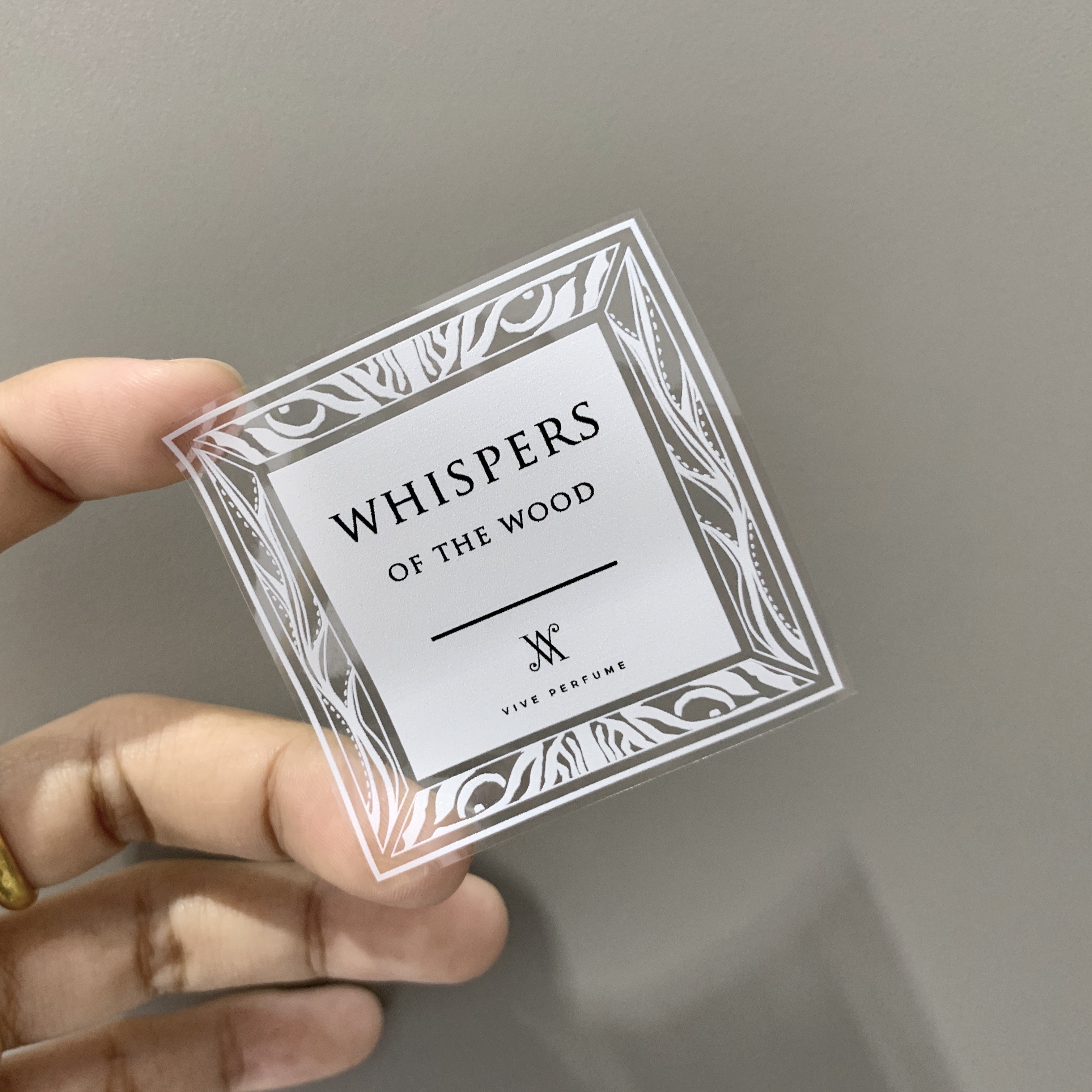 สติ๊กเกอร์ใสรองพื้นหมึกขาว หมึกขาว พิมพ์หมึกขาว