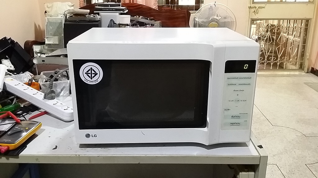 ซ่อมไมโครเวฟ ยี่ห้อ LG รุ่น MS2147CW อาการเปิดไม่ติด