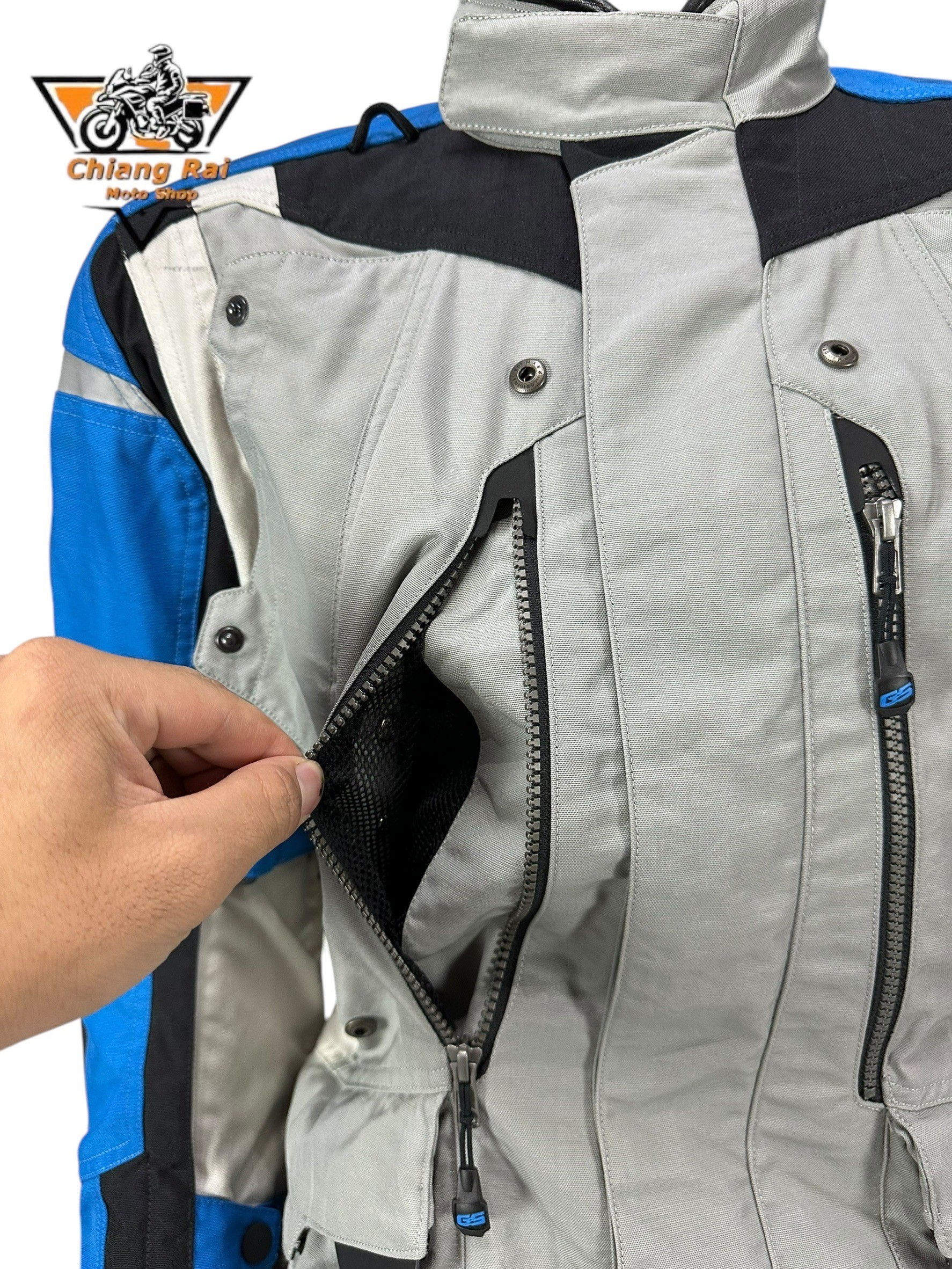 ชุดสำหรับขี่มอเตอร์ไซด์ ( มือสอง ) SET 020 ชุดทัวริ่ง เสื้อการ์ด + กางเกง ยี่ห้อ**BMW**