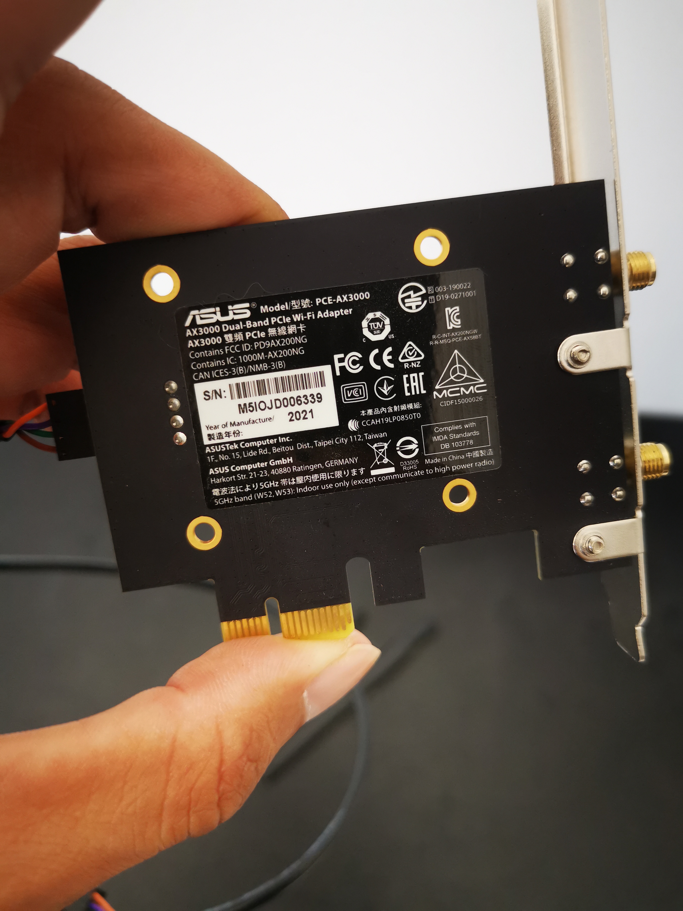 การ์ดไวไฟ ASUS PCE-AX3000