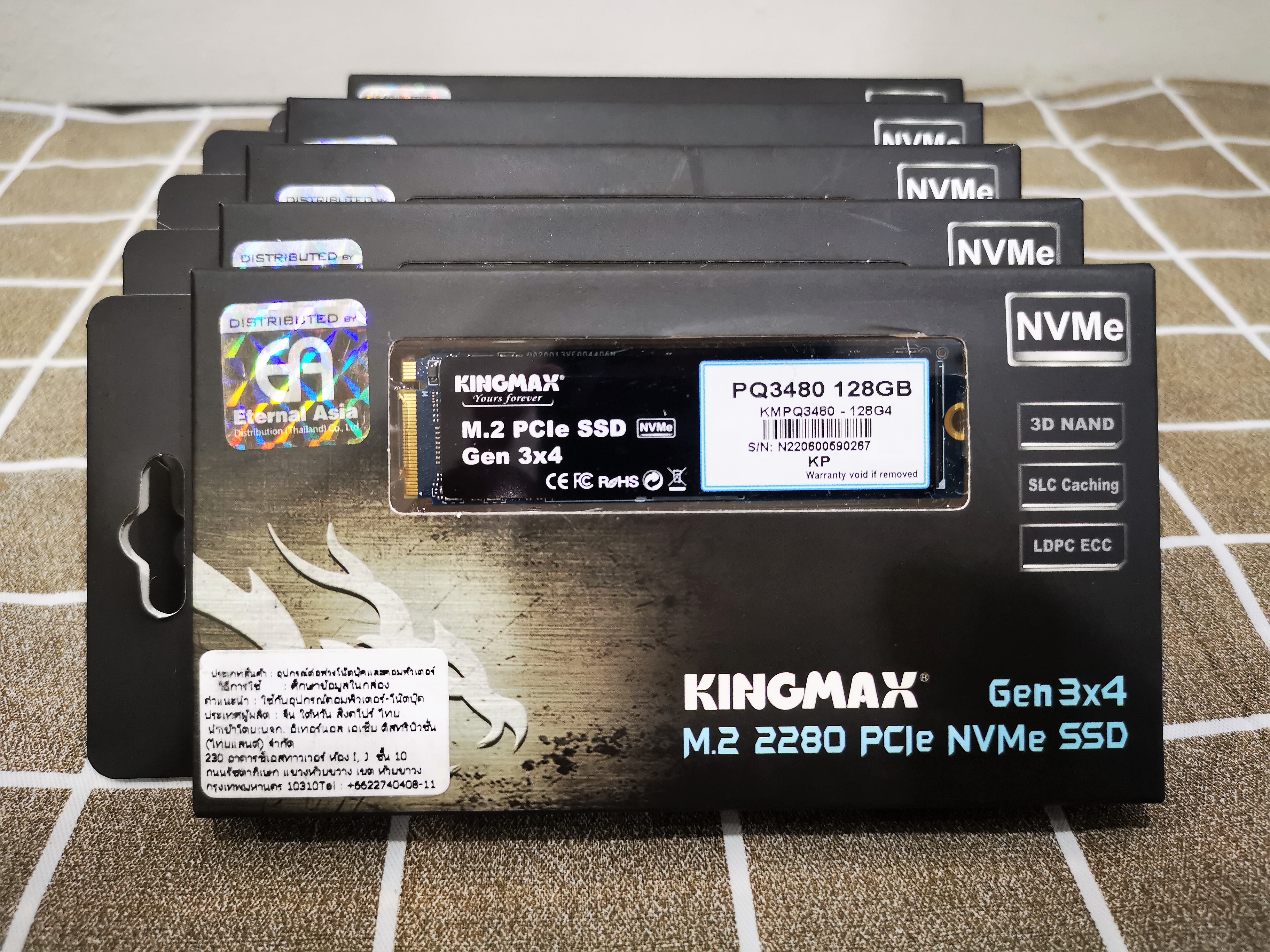Kingmax SSD M.2 PCIe NVMe 128GB Gen3x4
