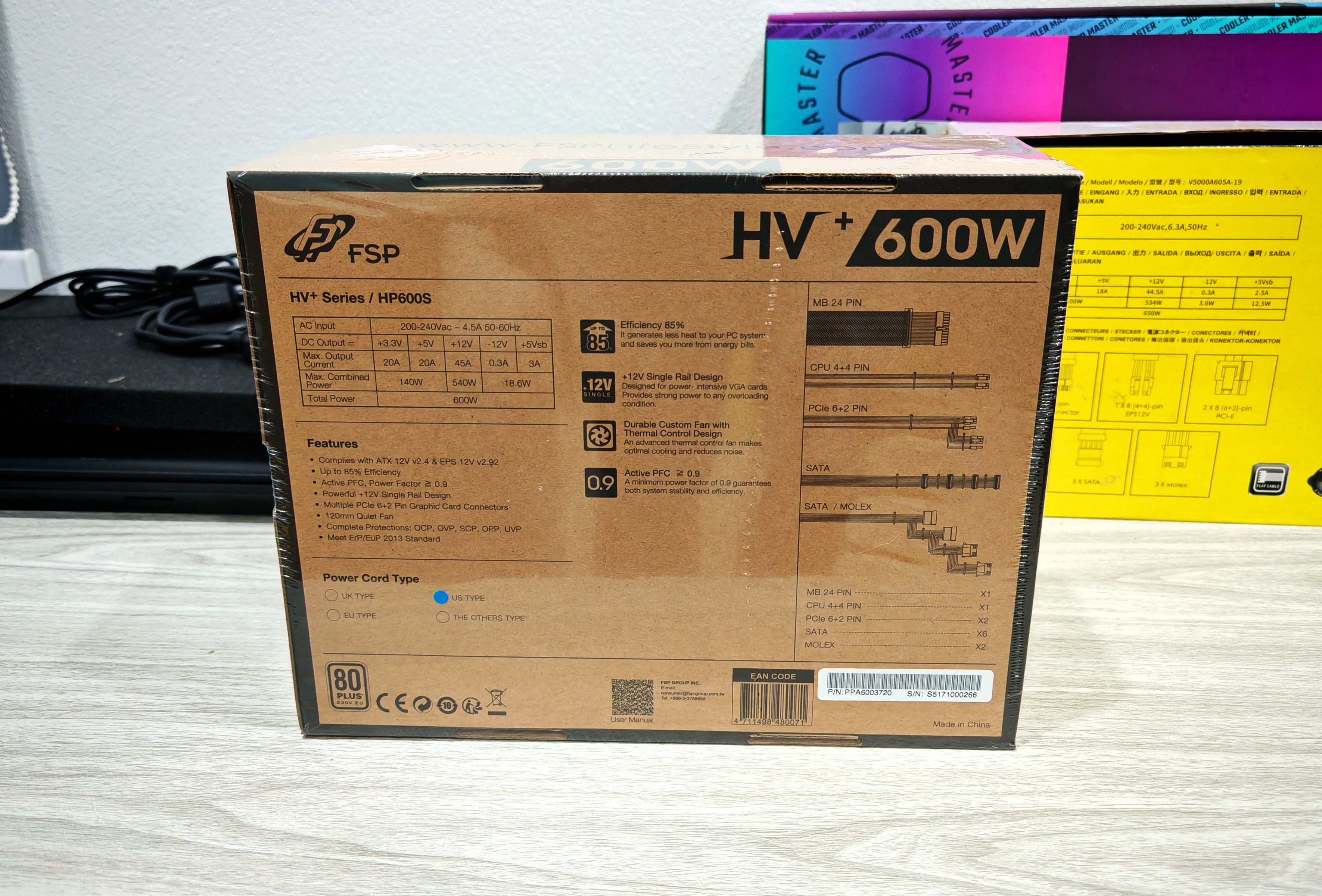 PSU FSP HV+ 600W (80+WHITE)