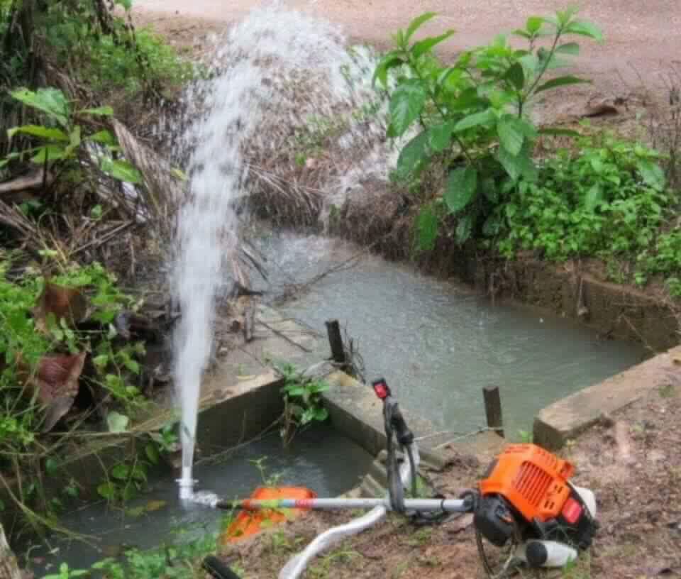 หัวปั๊มน้ำ 1" และ 1.5” ต่อกับเครื่องตัดหญ้า