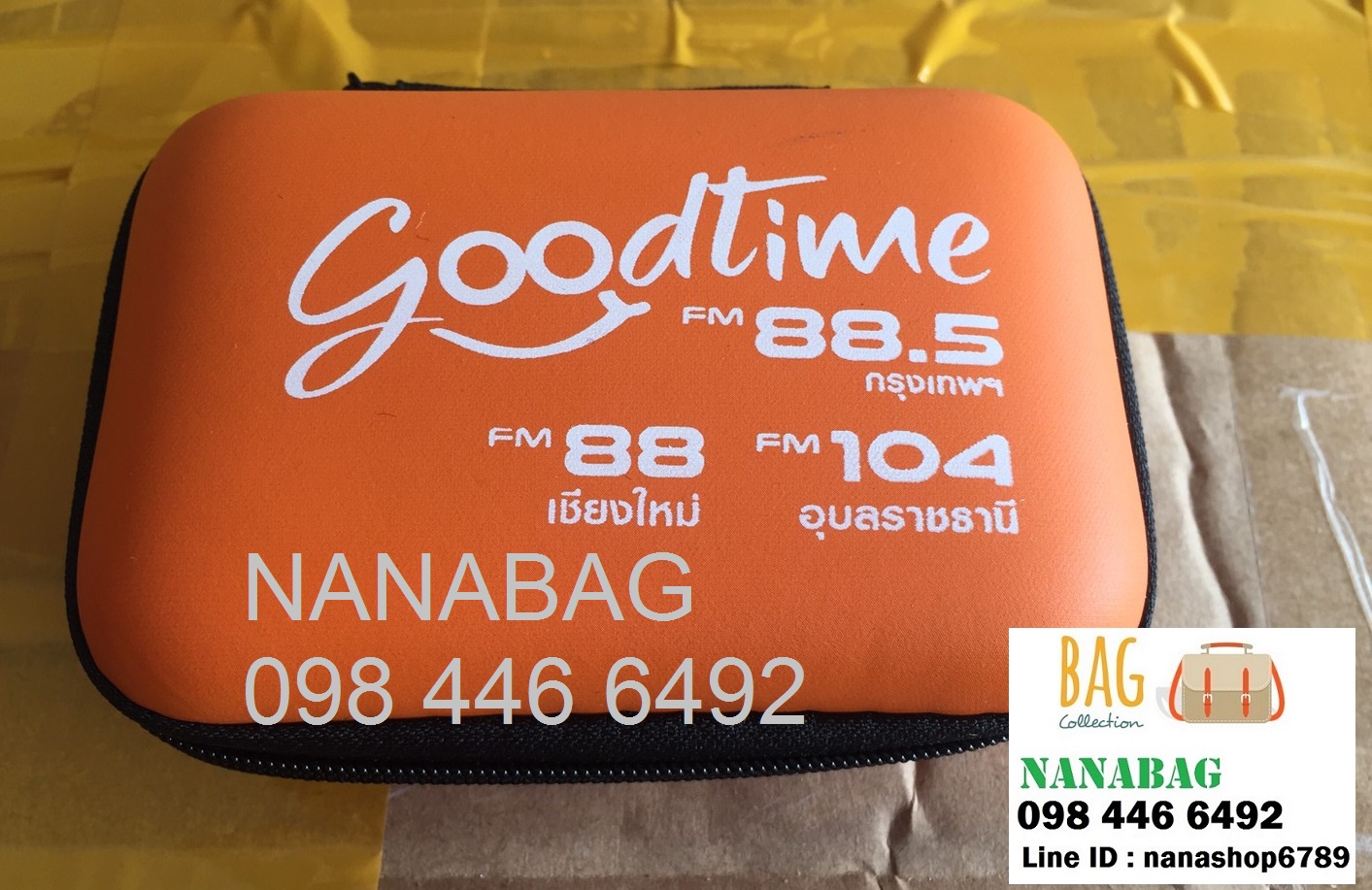 กระเป๋าใส่หูฟัง สกรีนโลโก้ กระเป๋าราคาถูก