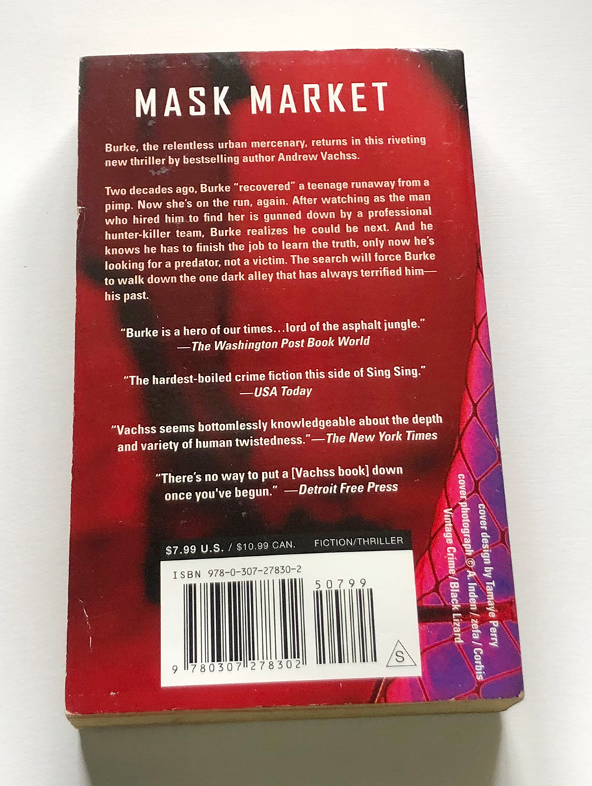Mask Market by Andrew Vachss (หนังสือมือสอง ภาษาอังกฤษ) A Burke Novel