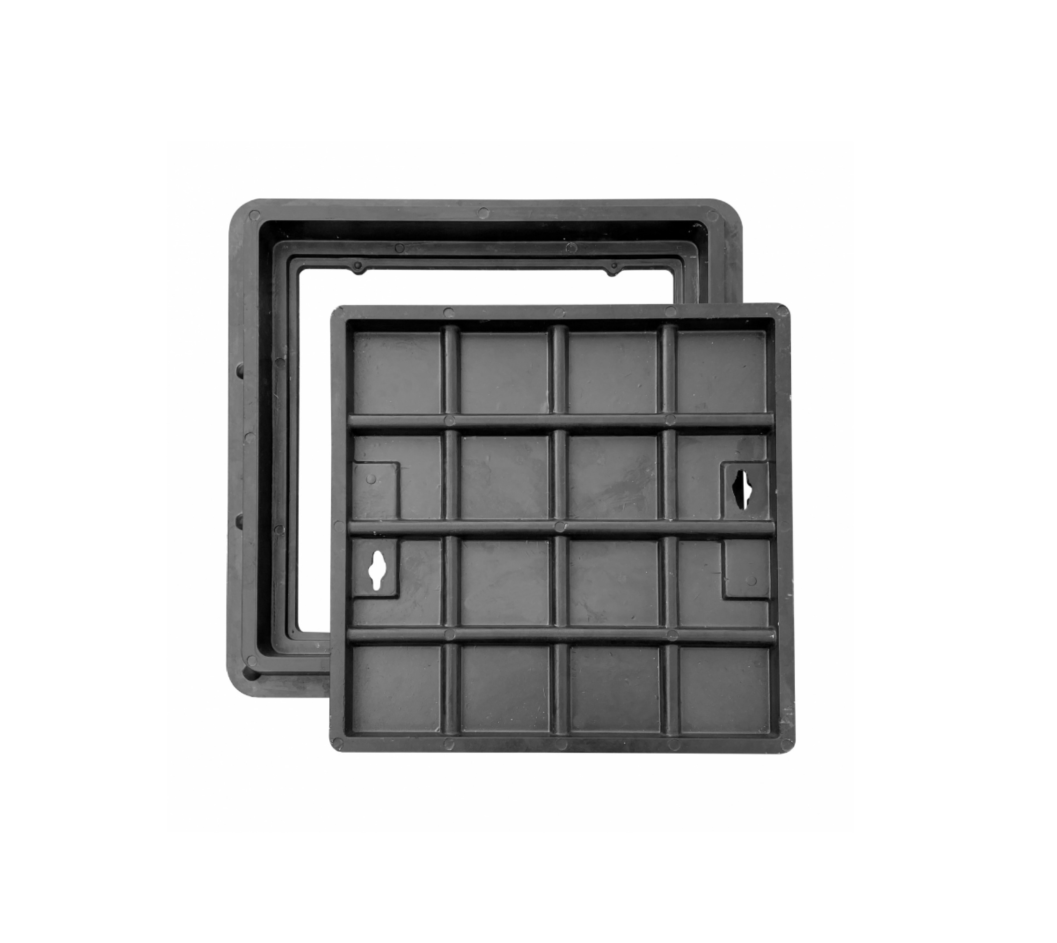 ปืนใหญ่ ฝาปิดท่อระบายน้ำเหลี่ยม รุ่น 3LR03 ขนาด 60x60x6ซม. สีดำ
