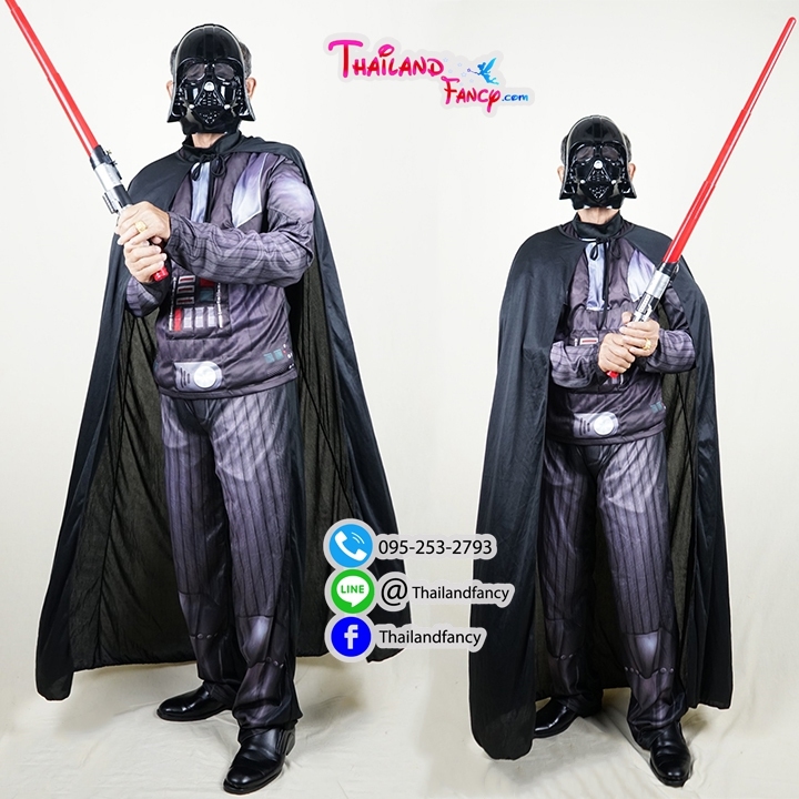 ชุดเช่าแฟนซีผู้ชาย ชุดเช่าแฟนซีสตาร์วอร์ ชุดดาร์ก เวเดอร์ Star Wars Darth Vader Custume ชุดตัวร้ายในภาพยนตร์สตาร์วอร์(ดาร์กเวเดอร์)