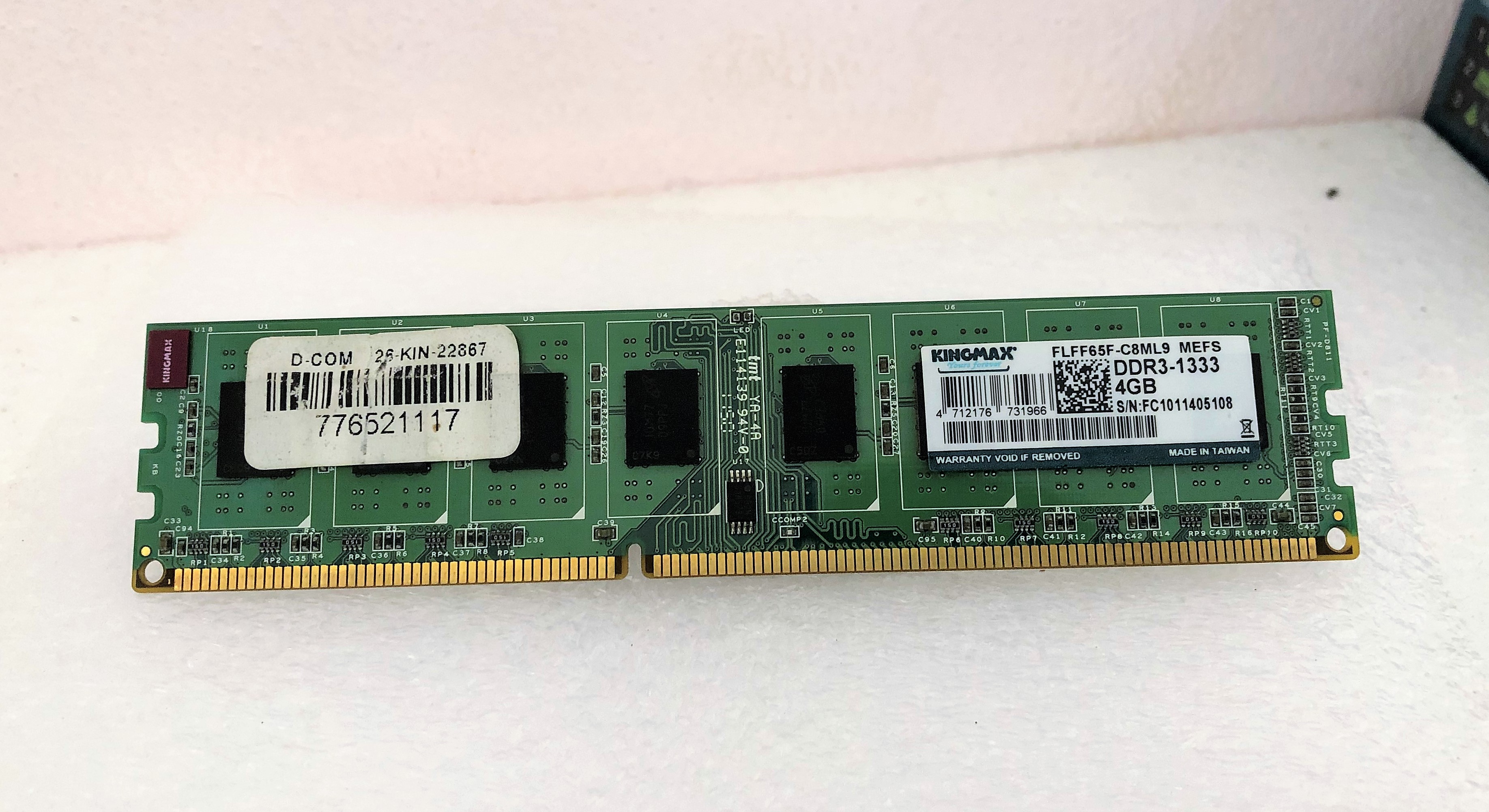 Ram KingMax ddr3 4G Bus1333