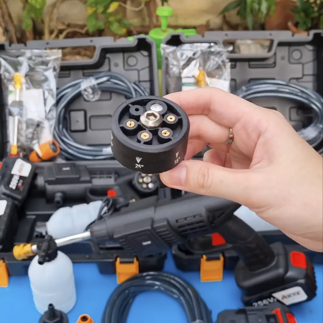 หัวปรับ 6 ระดับ ต่อกับปืนอัดฉีดแรงดันสูงไร้สาย รุ่น เปลี่ยนหัวได้