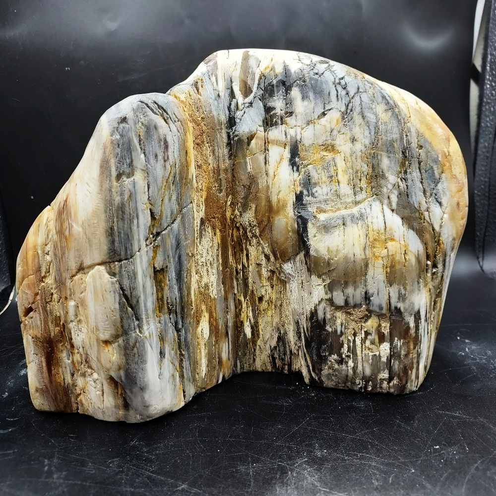 ไม้กลายเป็นหินชนิดอาเกตขัดมัน ทรงภูเขา Petrified Wood (6.5 กิโกกรัม, 18x23x17ซม.)