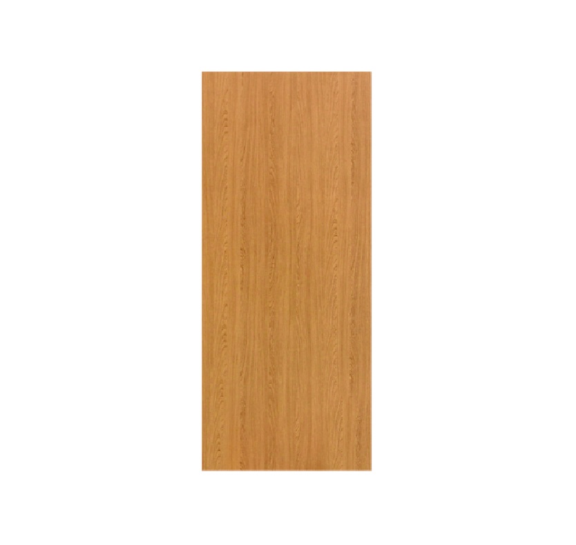 ประตูปิดผิวพีวีซี บานทึบเรียบ PVC-F01-GC18 80x200ซม. สีโอ๊ค HOLZTUR