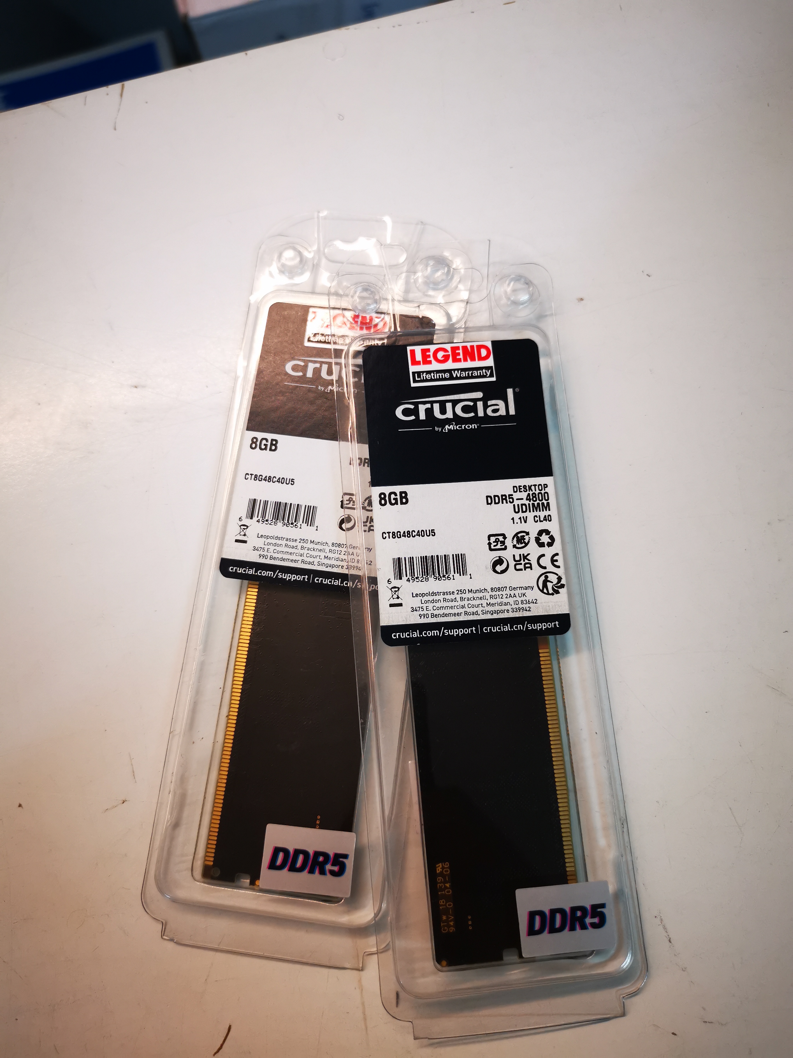 Ram Crucial DDR5 8GB(8*1) 4800MHz