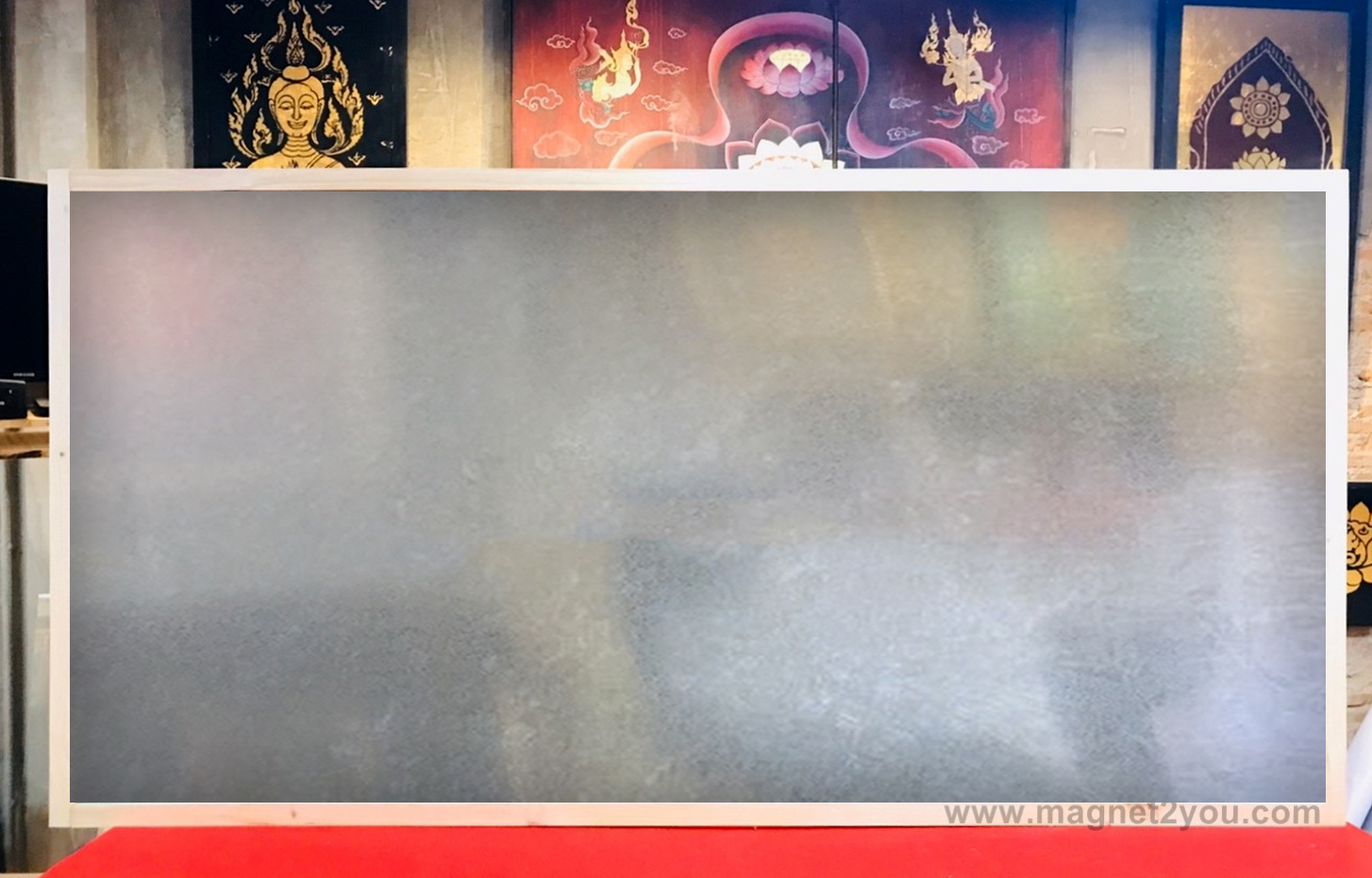 กระดานบรอนซ์ 120x240 ติดผนัง (โครง 4 MM) กรอบไม้สนเลือกสีได้